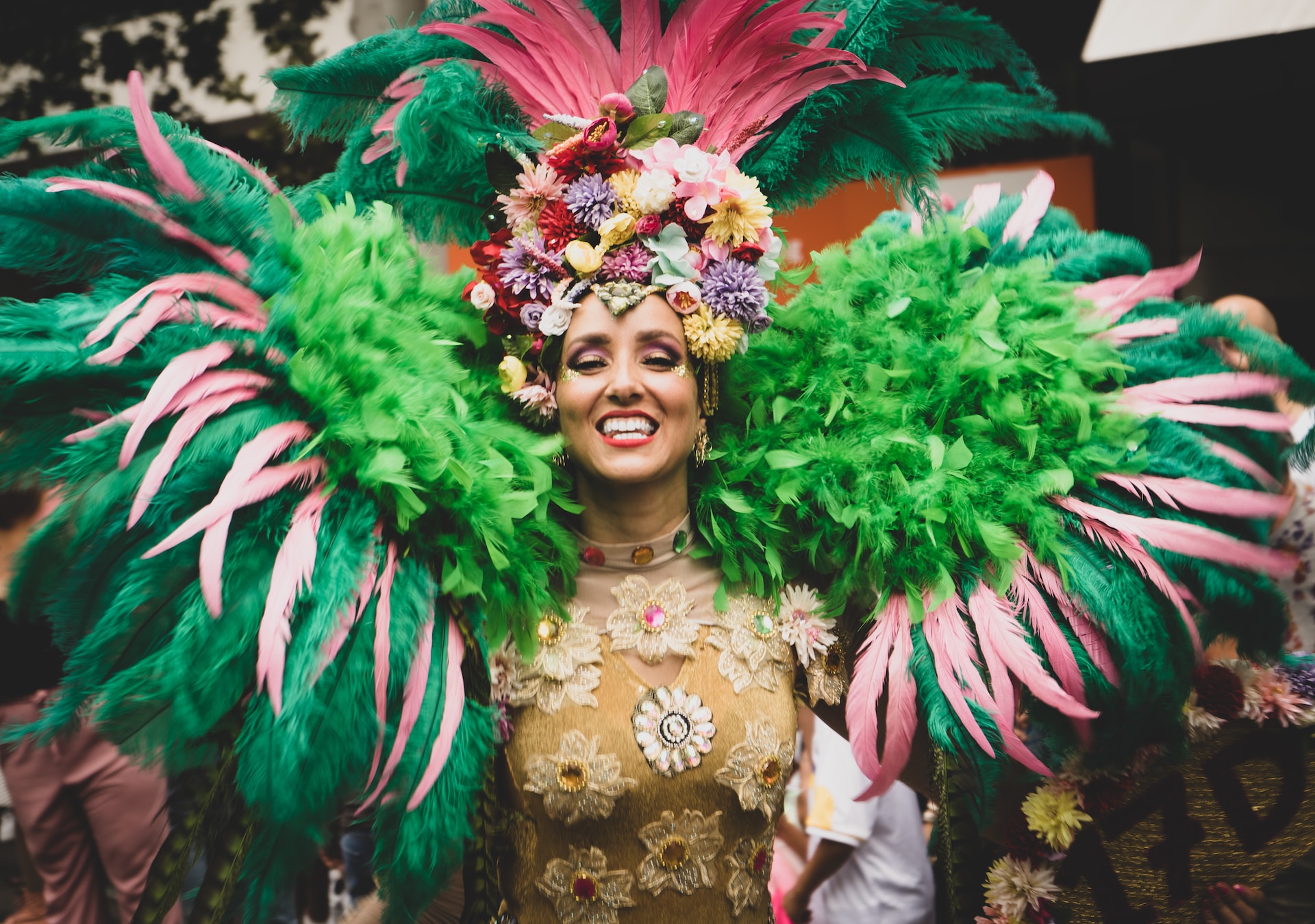 woman celebrating carnival in brazil